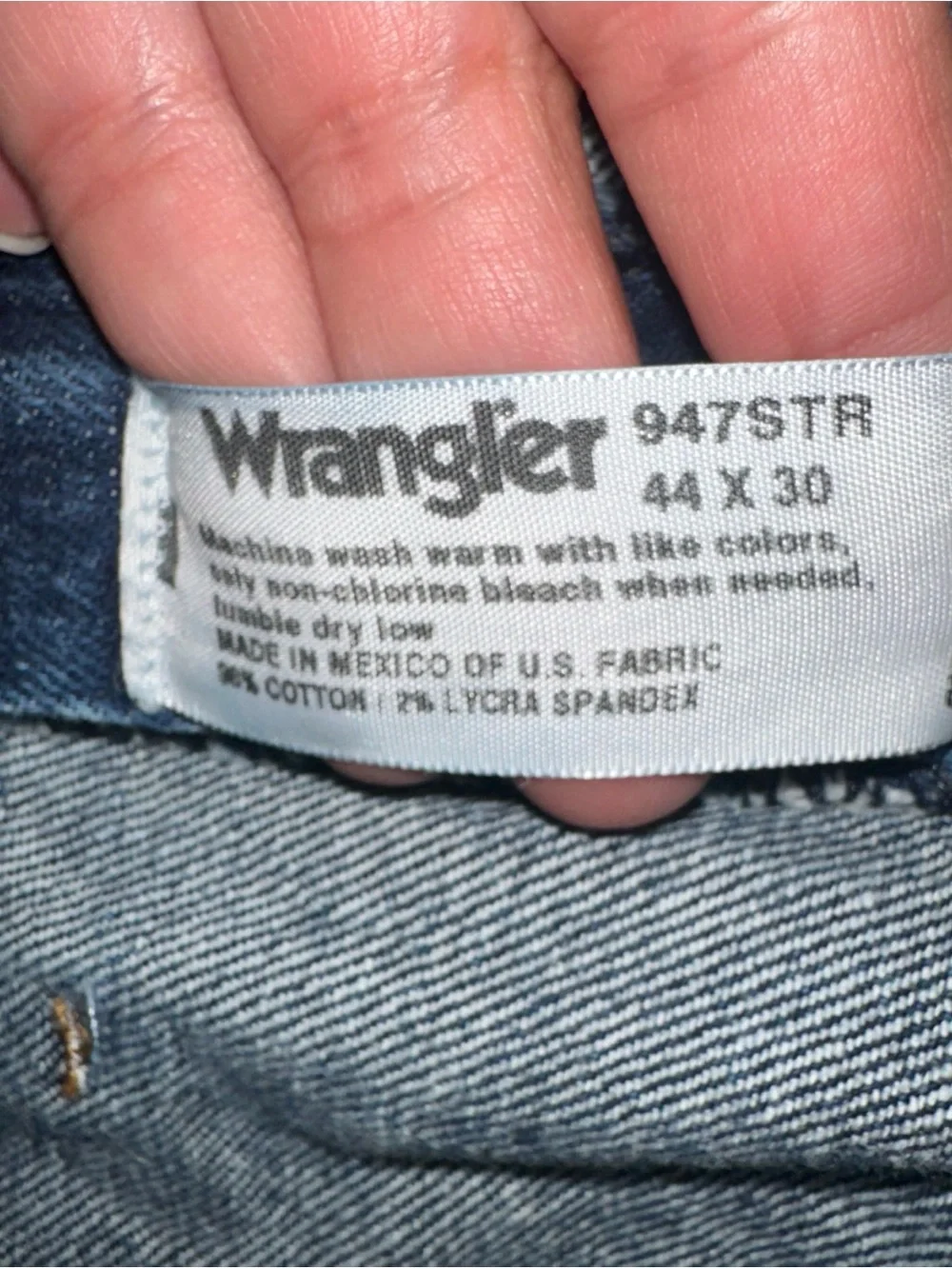 Wrangler Men's Dark Blue Bootcut Jeans